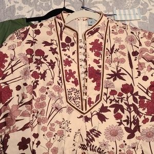 Tuckernuck Burgundy Wildflower Indre dress